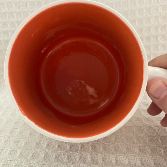Nantucket Home Oversized Ribbed Cream & Orange “R” Mug - Picture 7 of 8